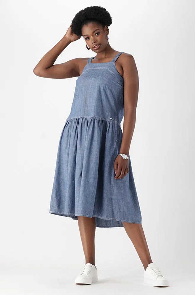 ARYA DENIM SQUARE NECK DRESS sold by Dunns product image thumbnail 2