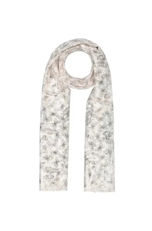 Demi Butterfly Printed Scarf _ 145716 _ Rose Gold sold by Dunns