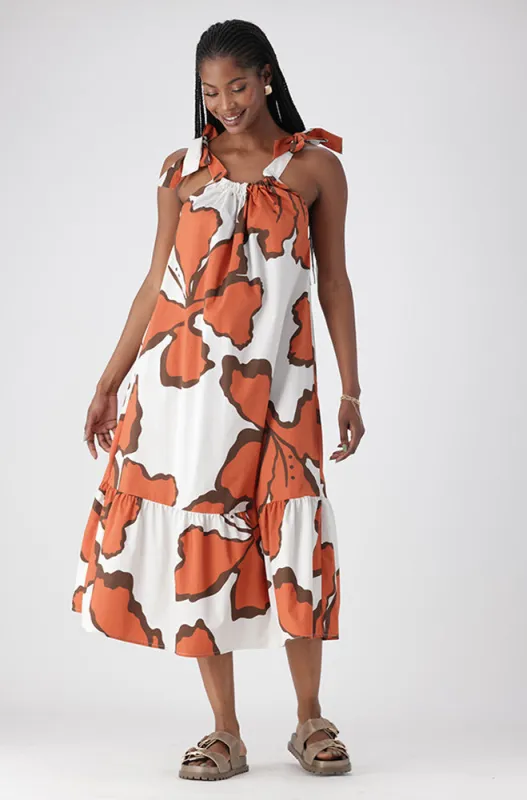 RUBY SHOULDER TIE MAXI DRESS sold by Dunns