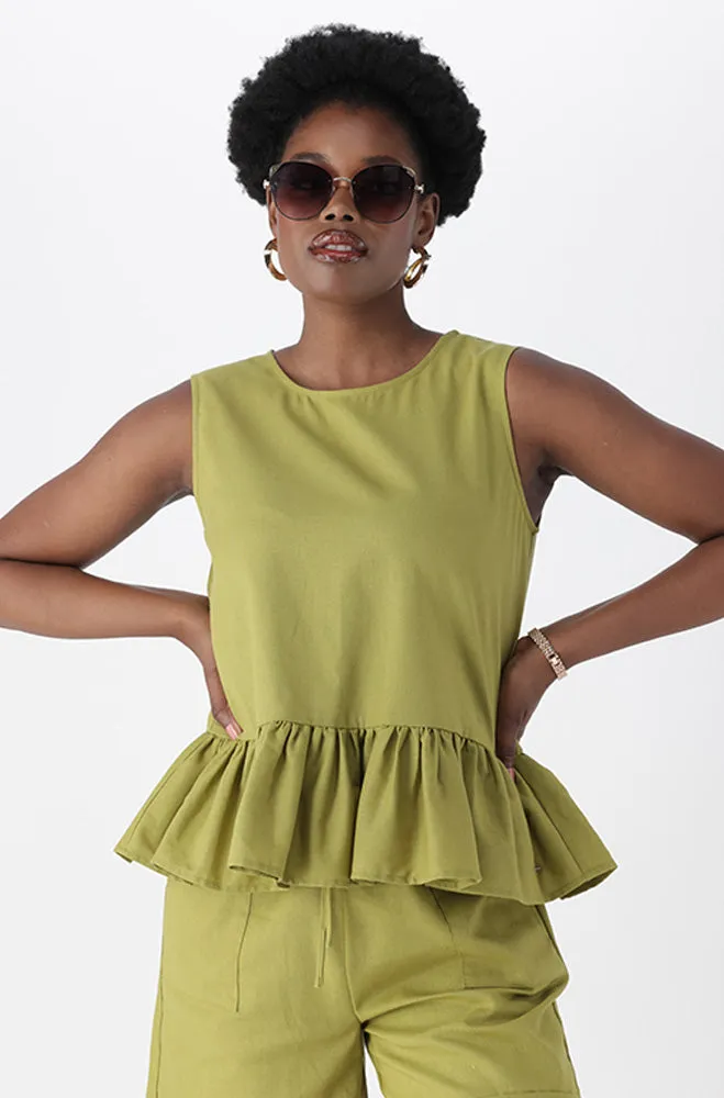 RYLEE LINEN BLEND TOP sold by Dunns