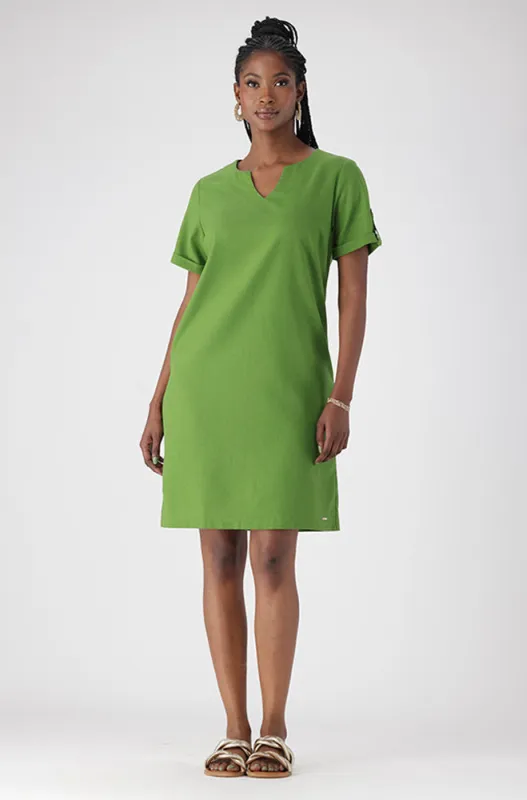 PENELOPE LINEN BLEND SHIFT DRESS sold by Dunns