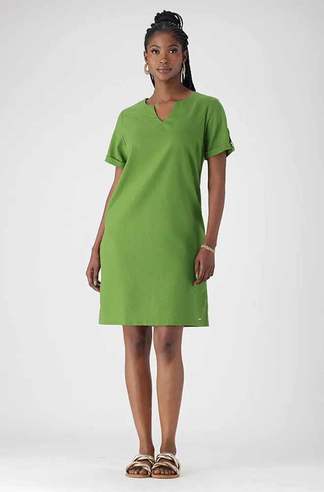 PENELOPE LINEN BLEND SHIFT DRESS sold by Dunns