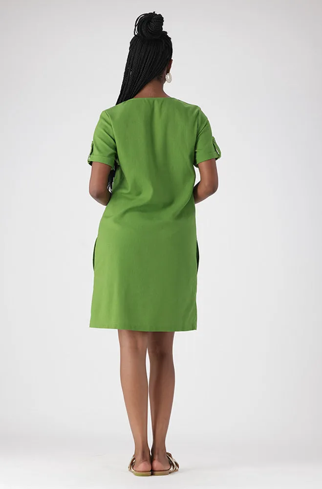 PENELOPE LINEN BLEND SHIFT DRESS sold by Dunns product image thumbnail 4