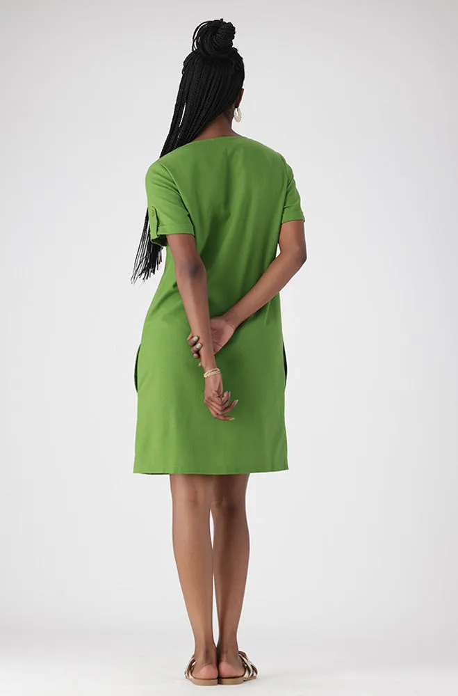 PENELOPE LINEN BLEND SHIFT DRESS sold by Dunns product image thumbnail 2