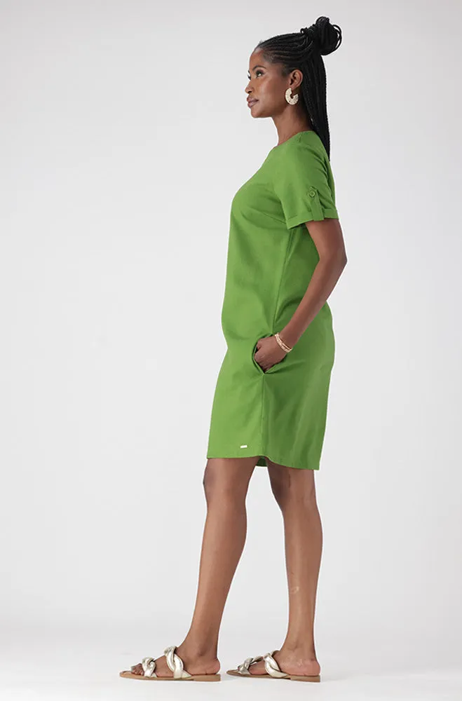 PENELOPE LINEN BLEND SHIFT DRESS sold by Dunns product image thumbnail 5