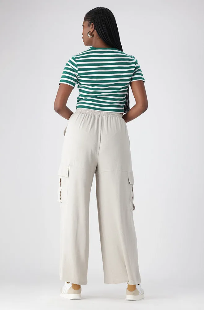 BELLA CREW NECK FITTED CROP TEE sold by Dunns product image thumbnail 3