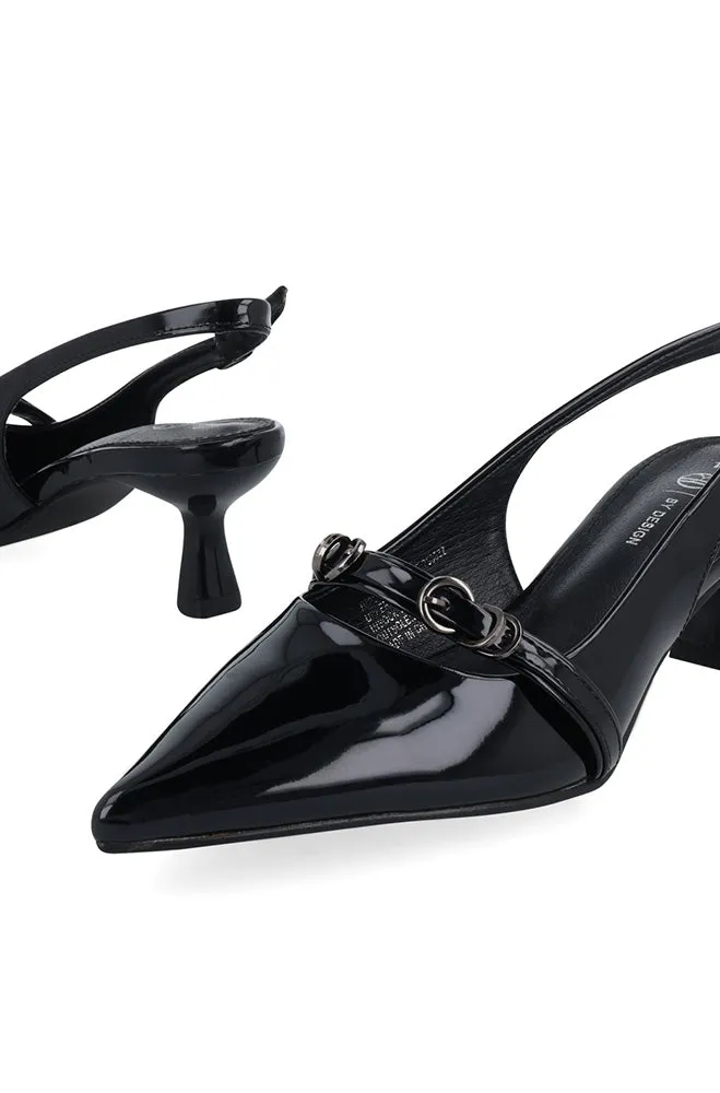 Lena patent slingback heel sold by Dunns product image thumbnail 2