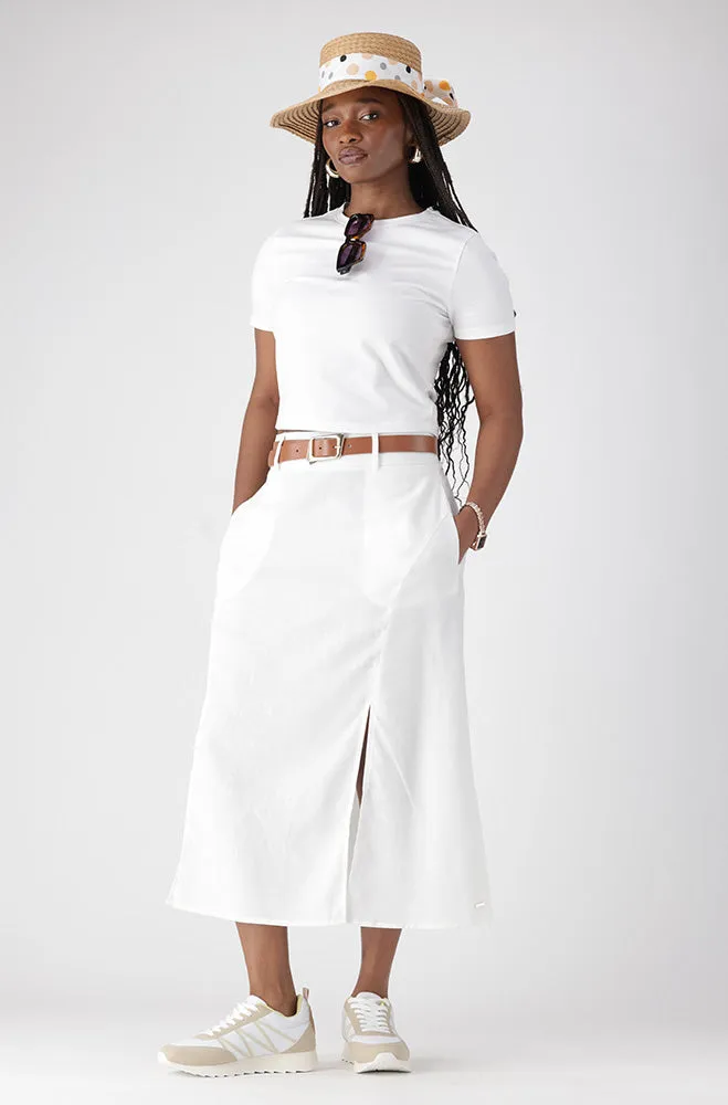 EVELYN BELTED LINEN BLEND SKIRT sold by Dunns product image thumbnail 3
