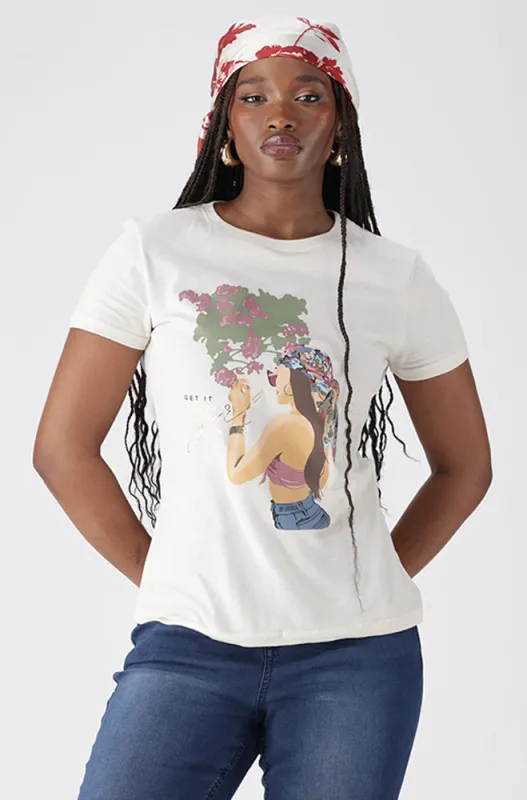 ZOLA REGULAR FITTED GRAPHIC TEE sold by Dunns