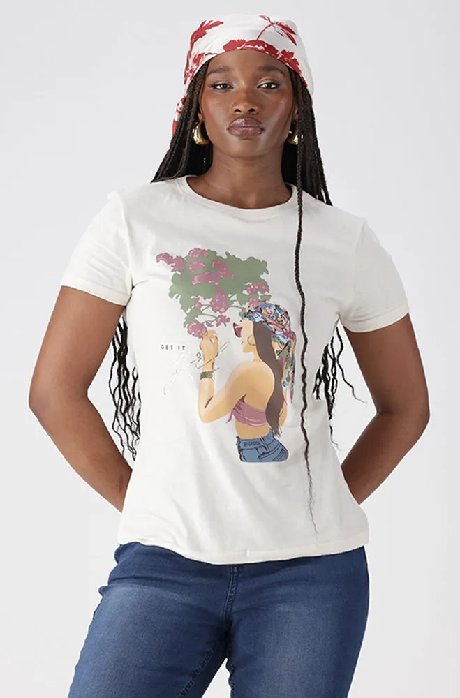 ZOLA REGULAR FITTED GRAPHIC TEE sold by Dunns