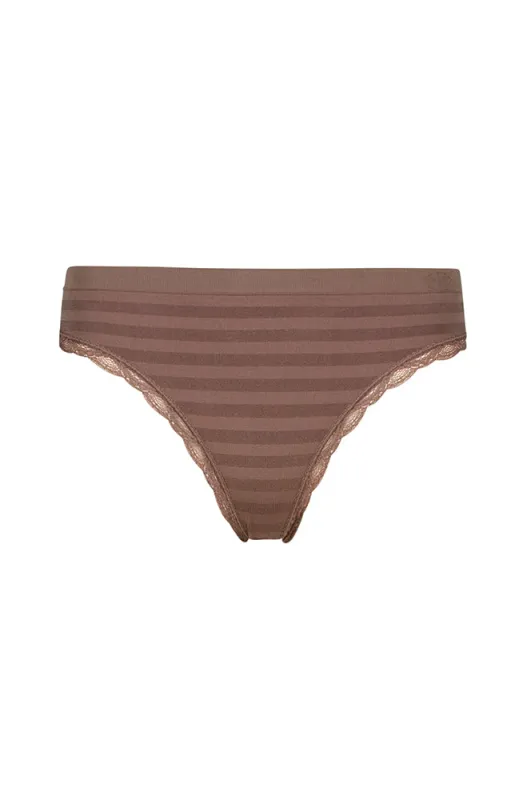 HARPER SF JACQUARD STRIPE THONG sold by Dunns