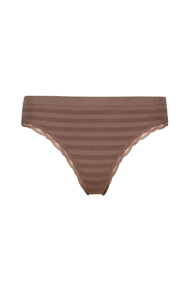 HARPER SF JACQUARD STRIPE THONG sold by Dunns