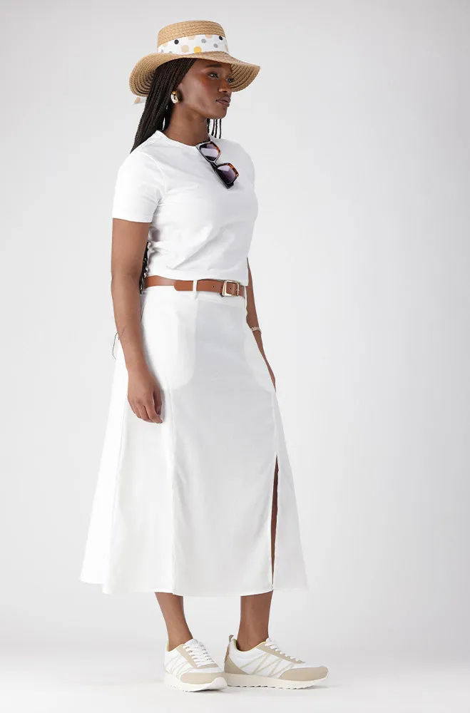 BELLA CREW NECK FITTED CROP TEE sold by Dunns product image thumbnail 2