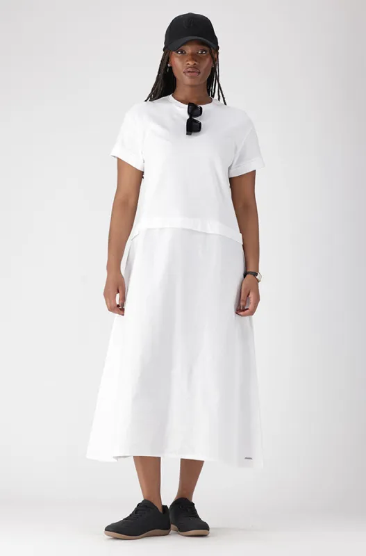 LORA KNIT AND WOVEN COMBO DRESS sold by Dunns