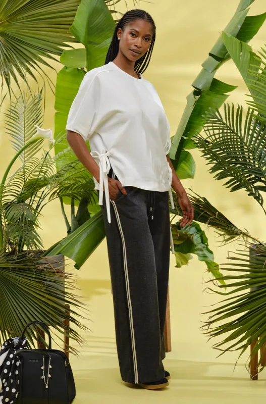 ANNA SIDE TIE DETAIL TSHIRT sold by Dunns