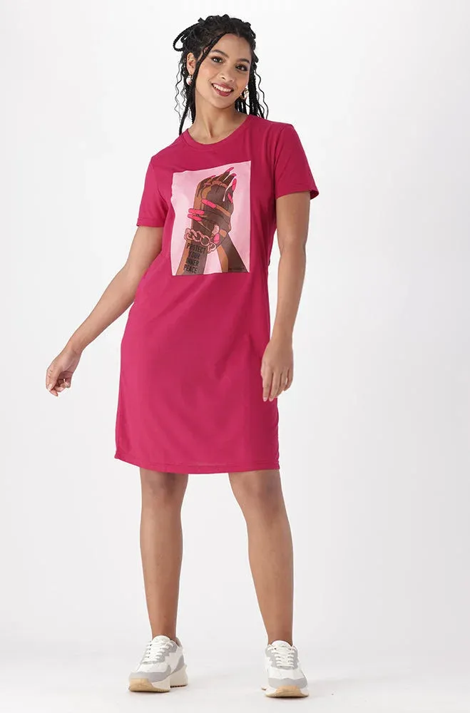 KOKO T SHIRT DRESS _ 150322 _ Pink sold by Dunns product image thumbnail 4