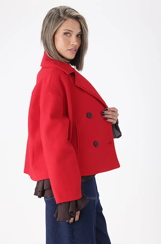 RIO SHORT MELTON TRENCH COAT sold by Dunns product image thumbnail 4