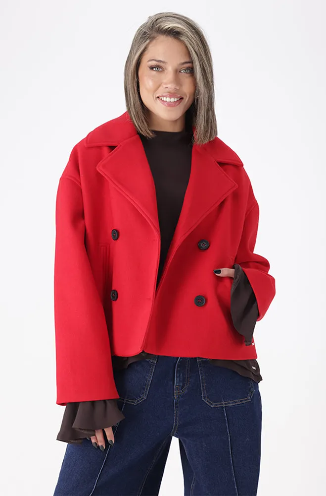 RIO SHORT MELTON TRENCH COAT sold by Dunns