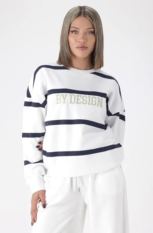 ZANDI STRIPE CREWNECK TOP made by Dunns