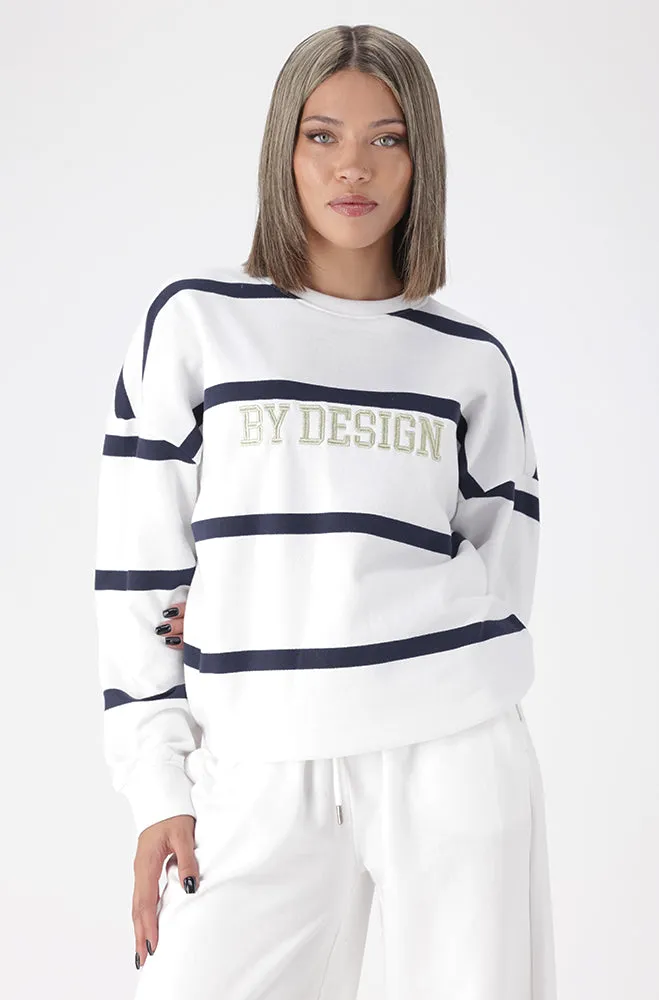 ZANDI STRIPE CREWNECK TOP sold by Dunns