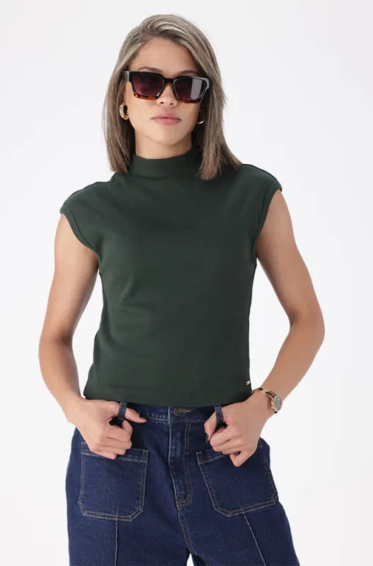 ALLY RIBBED TURTLE NECK made by Dunns