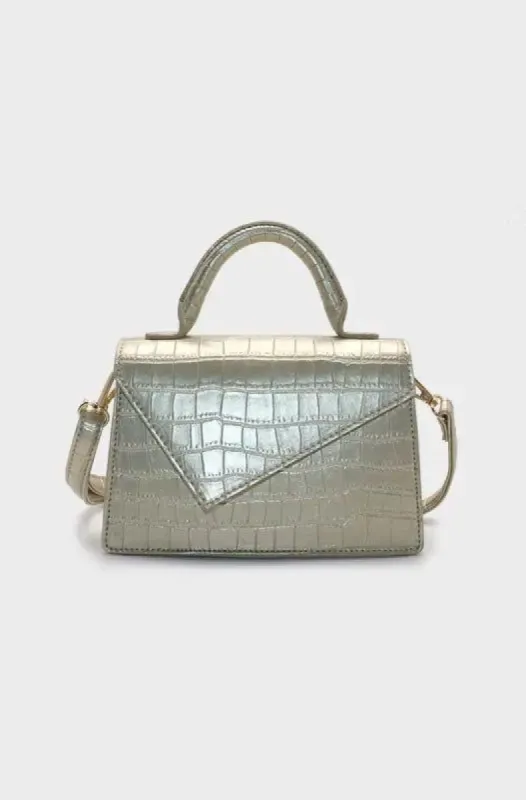 Jen Asymetric Mini Slingbag _ 143737 _ Gold sold by Dunns
