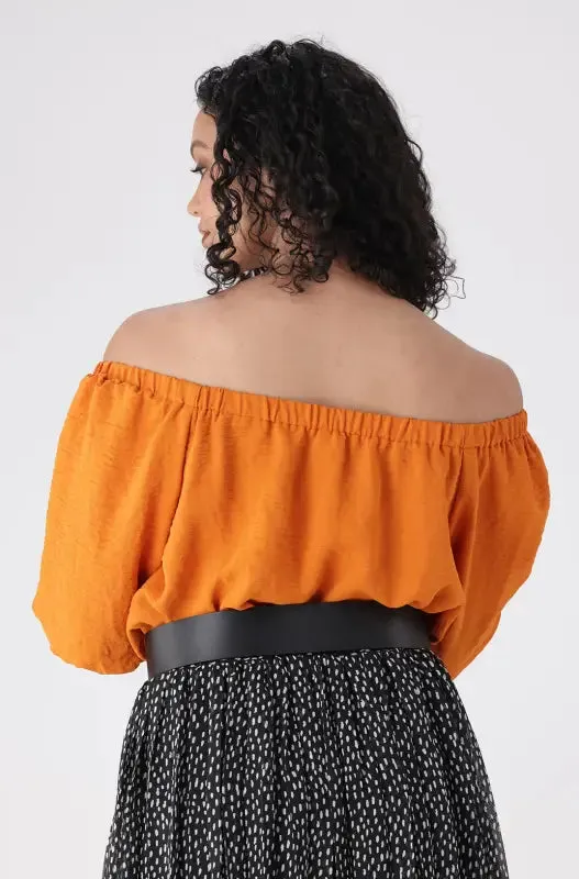 Leah Peasant Top _ 143819 _ Orange sold by Dunns product image thumbnail 3