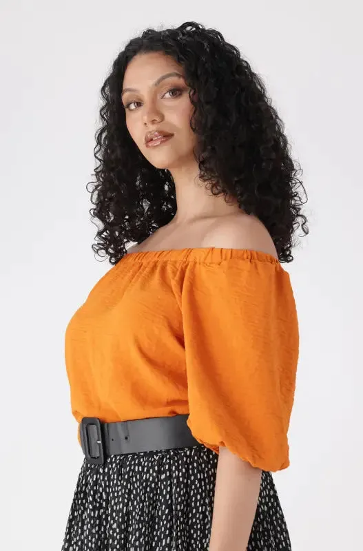 Leah Peasant Top _ 143819 _ Orange sold by Dunns product image thumbnail 2