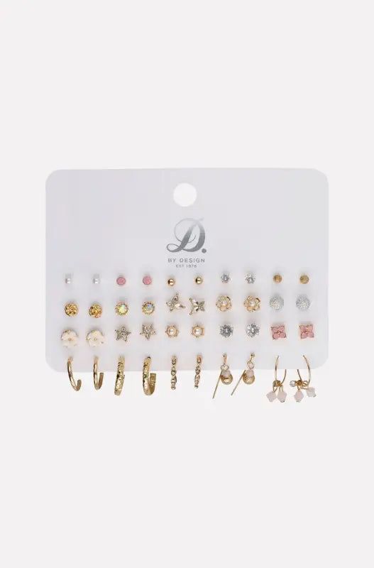 Lirika 20 Pack Earrings _ 143714 _ Gold sold by Dunns