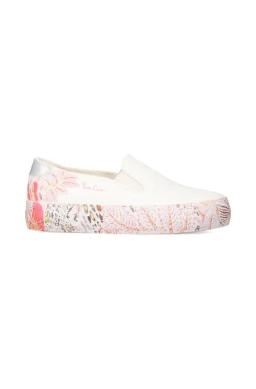 Pierre Cardin Jungle Platform Gusset _ 149820 _ White sold by Dunns