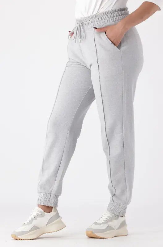 Elissa Fleece Jogger _ 145450 _ Grey Mel sold by Dunns product image thumbnail 2