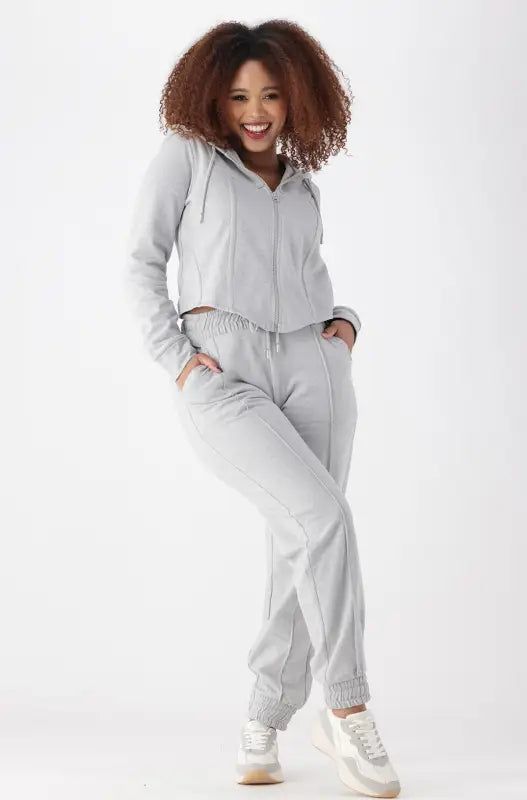 Elissa Fleece Jogger _ 145450 _ Grey Mel sold by Dunns product image thumbnail 4