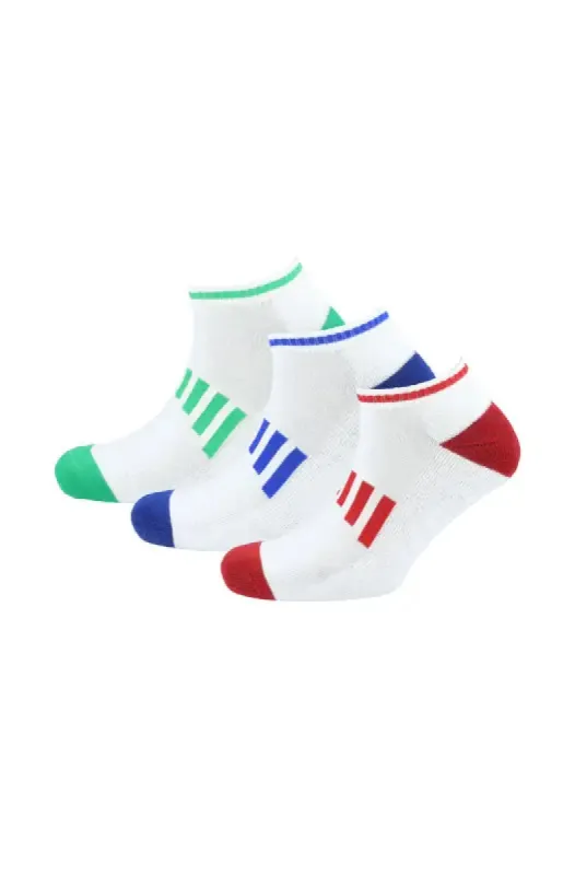 Henley Trainer Socks - 3 Pack _ 139780 _ White sold by Dunns