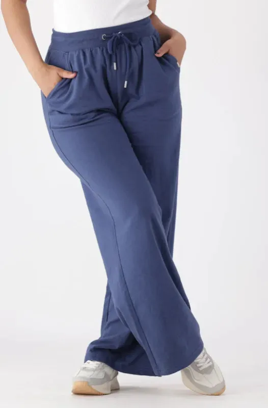 Lucy Fleece Wide Leg Pants _ 145460 _ Blue sold by Dunns