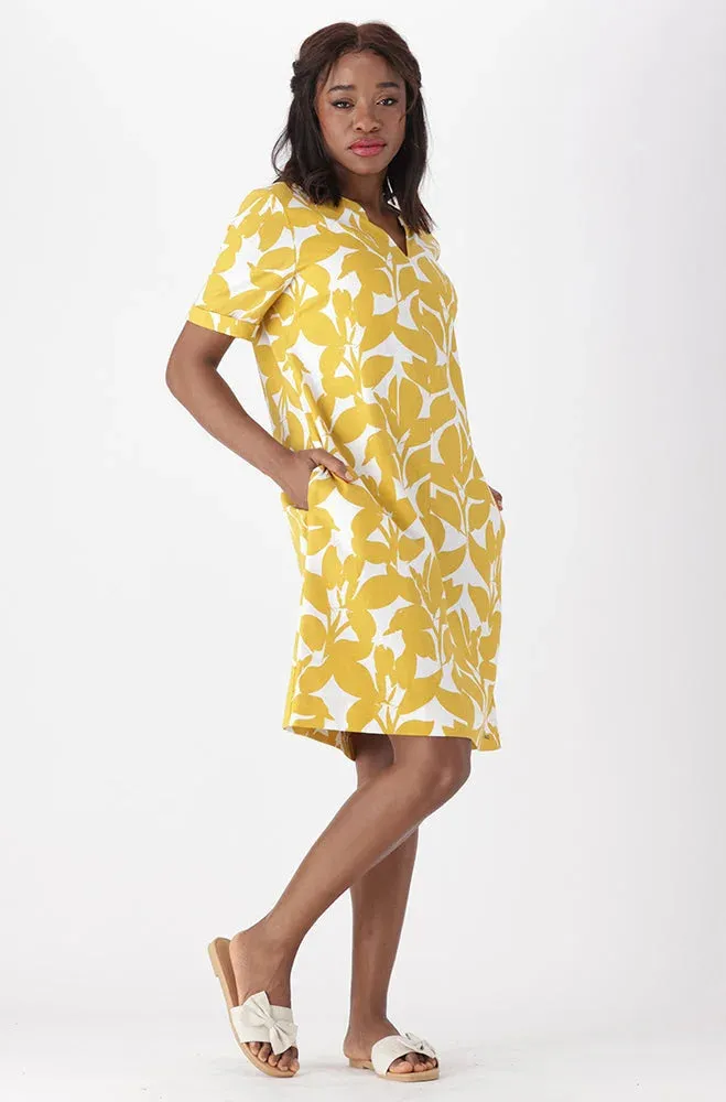 Penelope Linen Shift Dress _ 151267 _ Ocre sold by Dunns product image thumbnail 5