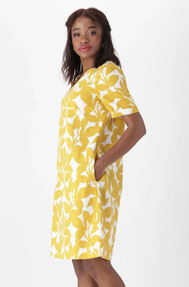 Penelope Linen Shift Dress _ 151267 _ Ocre sold by Dunns product image thumbnail 2