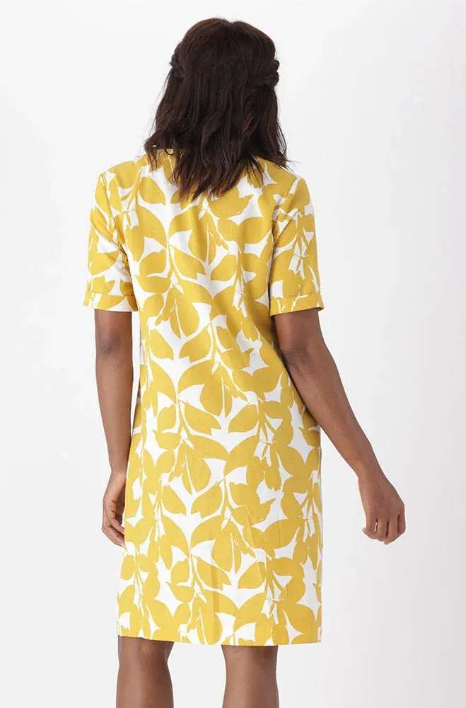 Penelope Linen Shift Dress _ 151267 _ Ocre sold by Dunns product image thumbnail 3