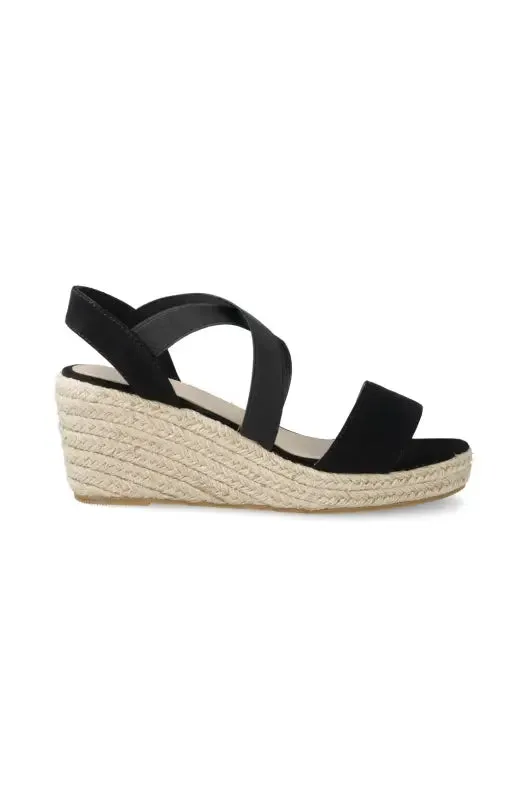 Romanie Espadrille Sandal _ 140819 _ Black sold by Dunns