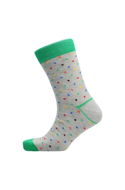 Stamos Single Socks _ 140097 _ Grey Mel sold by Dunns