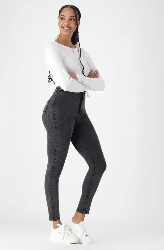 Jessie High Rise Skinny Tube _ 148425 _ Black Wash sold by Dunns product image thumbnail 5