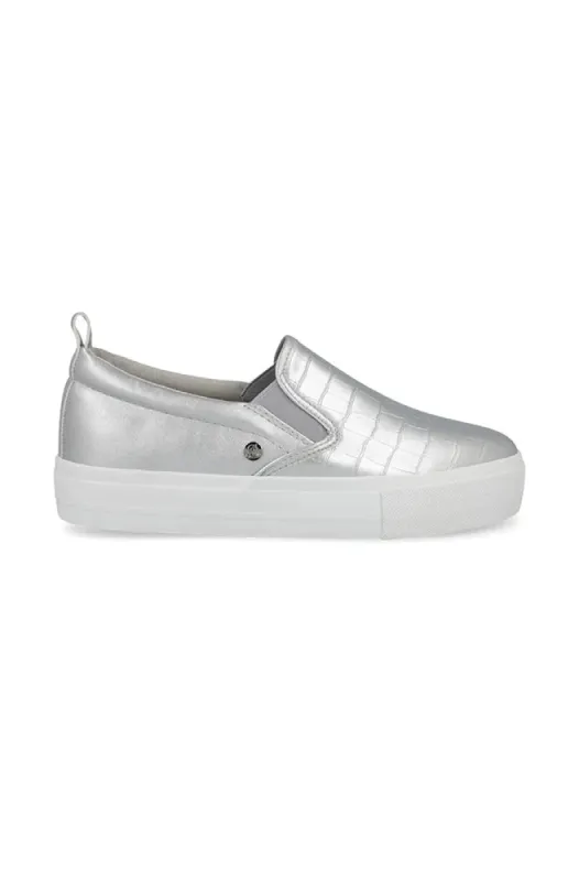 Jemima Gusset Slip On _ 148433 _ Silver sold by Dunns