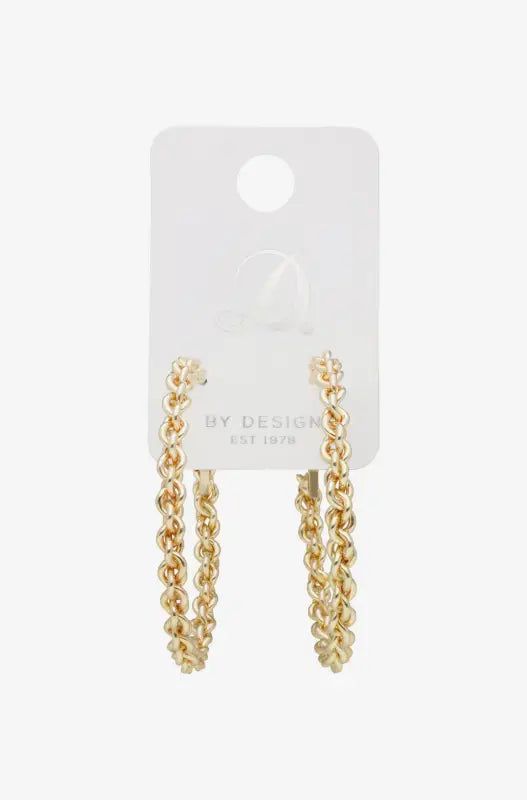 Jayden Dinamante Hoop Single Earrings _ 141921 _ Gold sold by Dunns