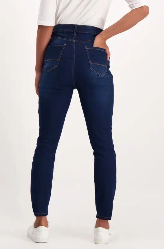 Lara High Rise Rip And Repair Skinny _ 142234 _ Dark Wash sold by Dunns product image thumbnail 3