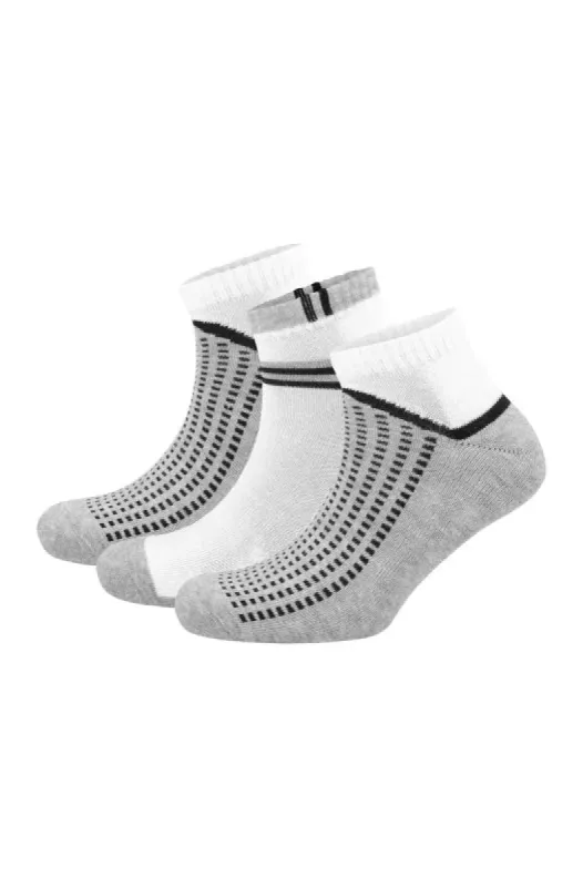 Marcel Trainer Socks - 3 Pack _ 146608 _ White sold by Dunns