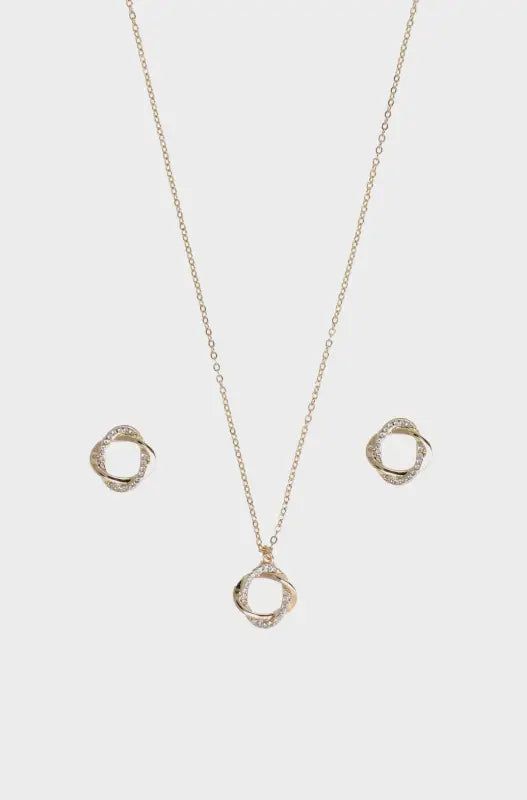 Jayne Necklace And Earring Set _ 145911 _ Gold sold by Dunns
