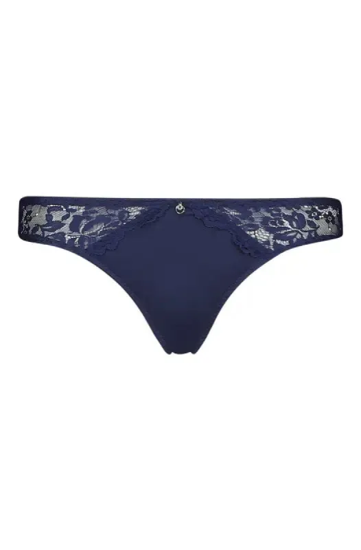 Nia Lace Inset Bikini _ 147859 _ Navy sold by Dunns