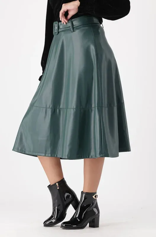 Mia Belted Skirt _ 147969 _ Green sold by Dunns product image thumbnail 2