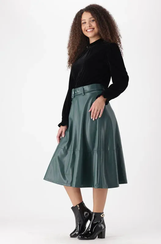 Mia Belted Skirt _ 147969 _ Green sold by Dunns product image thumbnail 5