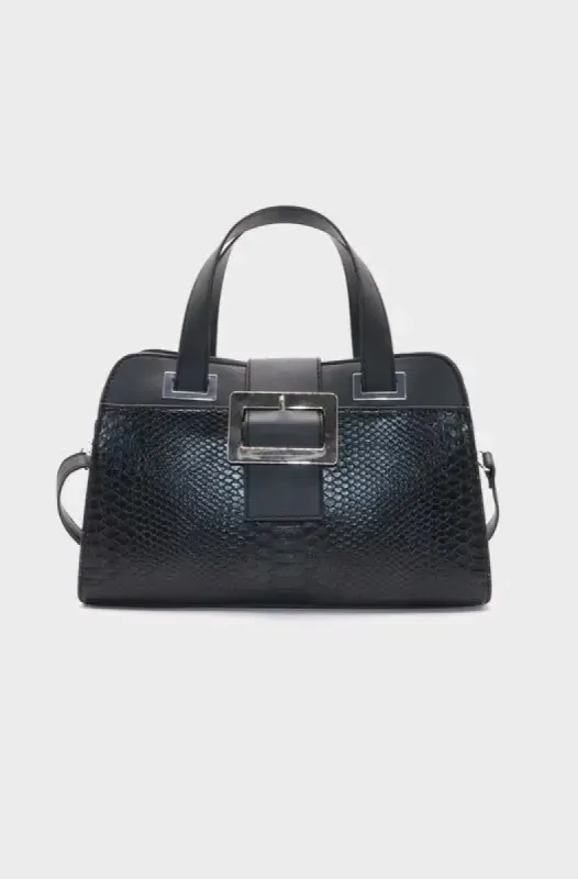 Vera Barrel Bag With Buckle _ 145495 _ Black sold by Dunns