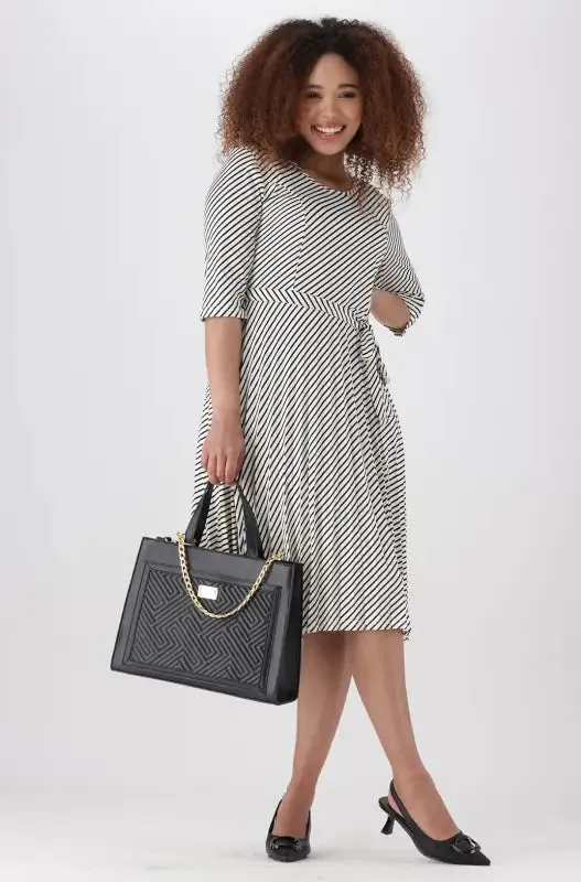 Sam Stripe Pleat Dress _ 145702 _ Multi sold by Dunns product image thumbnail 4